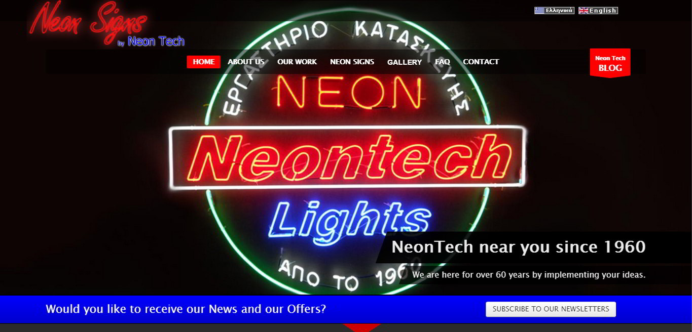Neon Signs Business Web Site