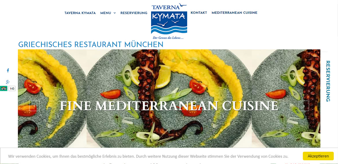 Greek Restaurant in Germany website